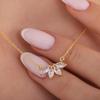 Simple Stainless Steel Horse Eye Zircon Necklace Fashion Elegant Crystal Collarbone Chain For Women Trendy Jewelry Accessories