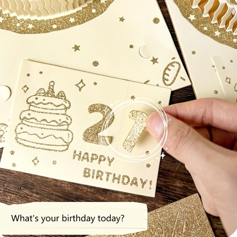 Happy Birthday Card 3D Cake Greeting Card Birthday Greeting Cards with Envelope for Women Men Kid Adult Anniversaries