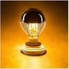 KY LEE Metal LED Silver Ball Half Silver Equivalent to a 60W Incandescent 6W Filament LED G45 110V E26 2700K Warm Half Pack of 6 Lamp, Bulb, Bulb,