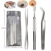 Flea Dog Cat Tool Scratching Remover Supplies Removal Pet Steel Clips Pet Set Tweezer Insect Groomieng Tick Tool Stainlessg