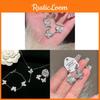 Butterfly Zircon Water Drop Pendant Necklace For Women Fashion Elegant