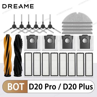 Dreame D20 Pro/D20 Plus Accessories Robot Vacuum Cleaner Main Side Brush Mop Cloth HEPA Filter Replacement Spare Parts