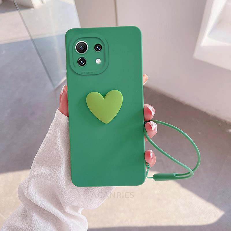 

Силиконовый чехол Mi11lite Love Heart Lanyard для Xiaomi Mi 11 Lite 5g Ne 12 12s Pro Mi12lite 10t 11t 11lite Camera Cover POCO X3 X4 M3 M4 Case for mi 12 pro