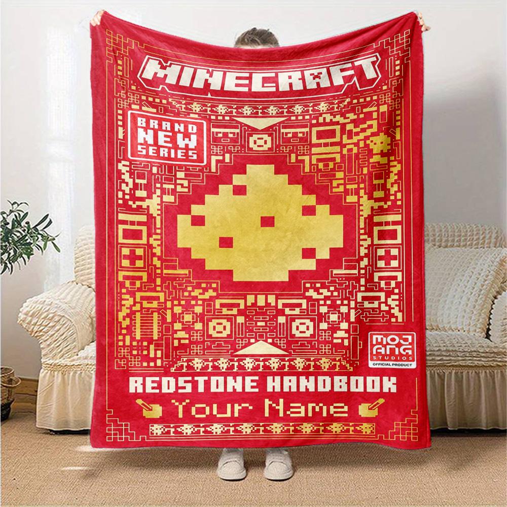 Minecraft Customize Text Blanket Cozy Customizable Blanket Ultra-Soft Perfect for Office Chair Sofa Chair Seaside Four Seasons Universal