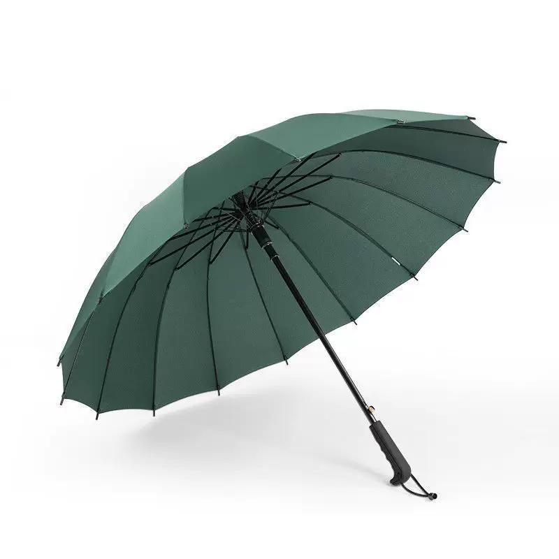 24-Rib Long-Handle Umbrella for Men, Dual-Use for Sun and Rain, Thickened and Durable, Large Double-Sized Sun Protection Automatic Umbrella for