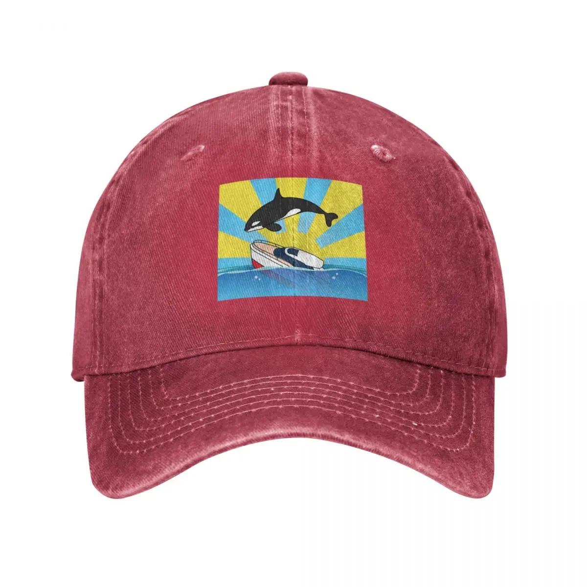 Orca Justice Killer Whales Attack Yachts Baseball Cap derby hat Luxury Unisex cap sun hat Golf Unisex Womens