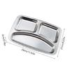 Lightweight 304Stainless Steel Plate Rectangular Divided Plate Dinner Tray
