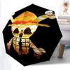 1 Stück One Piece Piraten Sonnenuntergang Automatischer Regenschirm 8 Rippen Tragbar Faltbar Schwarzer Eisenrahmen für Außenbereich, Strand, Reisen, Sonnenschirm 140