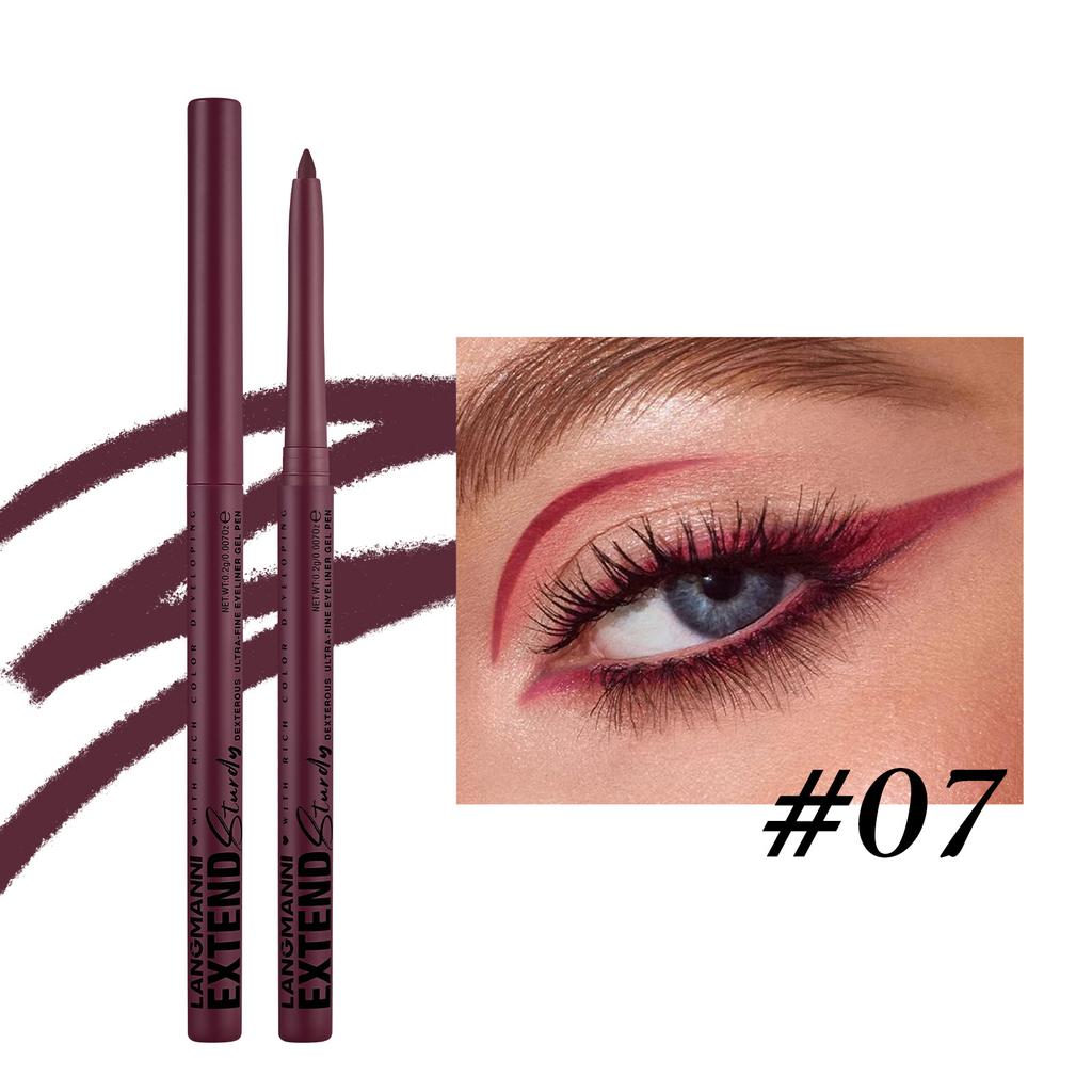 2 v 1 Tužka na oční linky a stíny Voděodolná Dlouhotrvající 12 Barev Otočná Černá Matná Tužka na oční linky Lepidlo na oční linky Make-up na oči Kosmetika