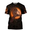 Summer Round Neck 3D Viking Symbol Pattern Print Top Fashionable Casual Short Sleeved Men's T-shirts