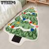 Green Tree Merry Christmas Non-slip Carpet Bedroom Doormats Home Decoration Washable Kitchen Bathroom Balcony Floor Rug