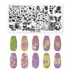 12*6cm Nail Stamping Plates Rose Butterfly Nail Art Plate Stainless Steel Nail Design Stencil Tools DIY Printing Design Stamp