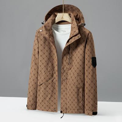 Spring and Autumn New Jacket Men's Jacket Removable Hat Waterproof Windproof Jacket Youth Wear