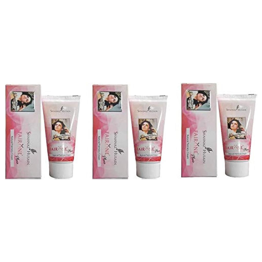 Shahnaz Husain Fair One Plus Natural Fairness Cream 50 G Pack Of 3 Daily Moisturizing Glow Face Neck Arm Care Cream