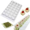 High-quality 28 Cavity Mini Square Mousse Cake Mold Heat-Resistant Reusable Ice Cube Mold DIY Food-Grade Silicone Pudding Mould