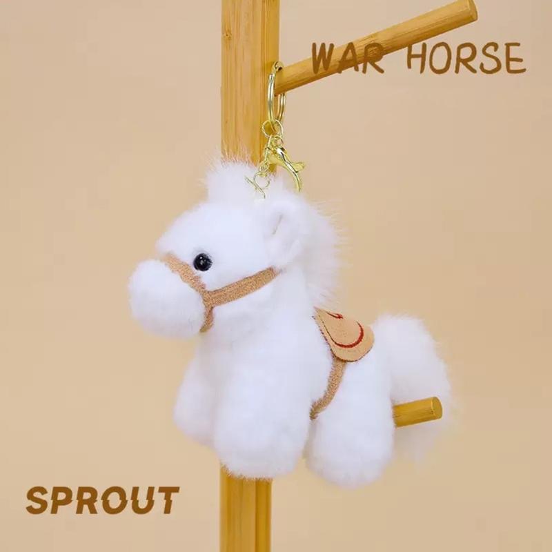 Soft Stuffed Horse Keychain Pendant Small Hanging Oranment For Travel Or Daily Life Gift For Friend Backpack Decoration