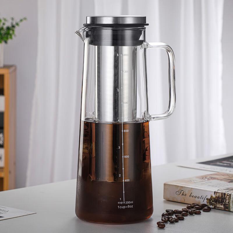 Changqi 1.4L Cafetière Verseuse en Verre & Cold Brew