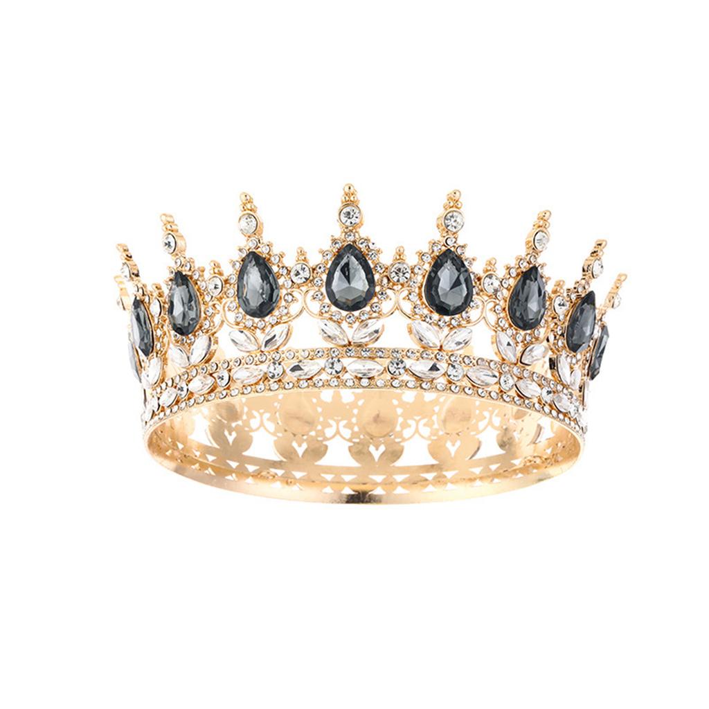 Women's Crown Adults Sparkling Headband Alloy Rhinestones Costume Hairpieces for Weddings Birthdays Proms and Pageants