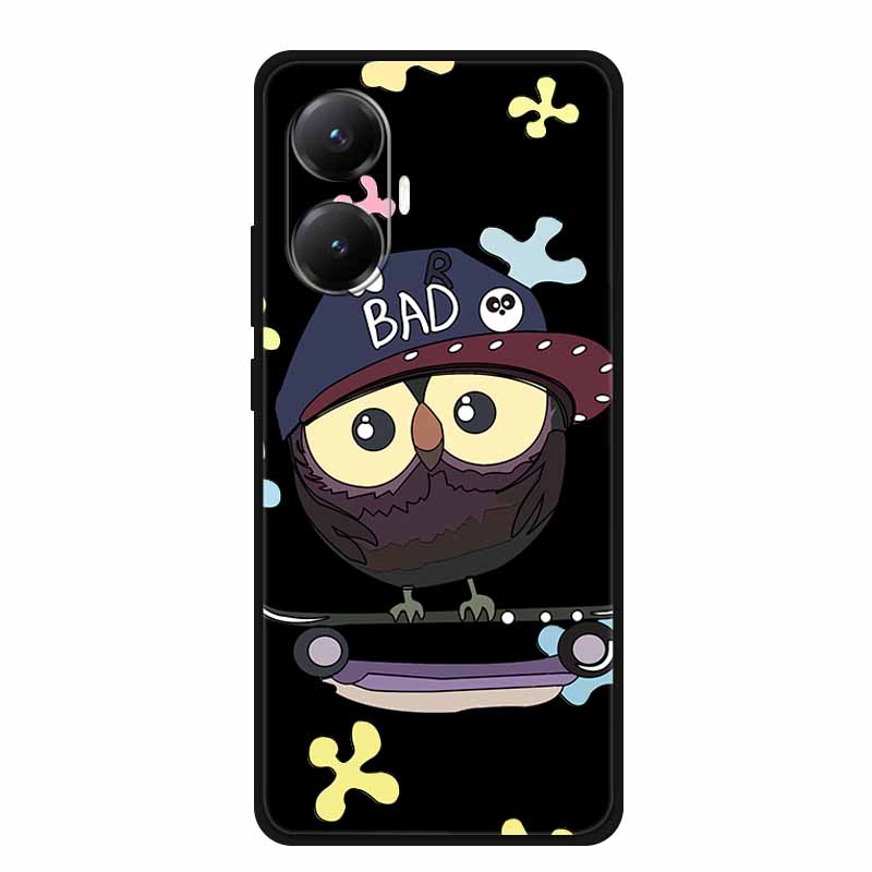 3D Cover For Redmi Turbo 4 Pro 5G Black Bumper Shell Flower Emboss Case Xiaomi POCO F7 Cartoon Flowers Anime Funda Phone Covers