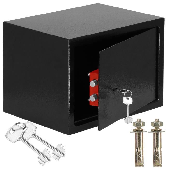 Coffre-fort SPRINGOS® pour la maison - Acier haute sécurité - Stockage argent à clé 31x20x20cm
