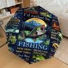 1pc Fishing Legend Pattern Umbrella Design Automatic Opening and Closing Umbrella, High-quality Travel Umbrella, C1128061