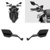 EODIEMD Motorcycle Winglet Rearview Mirrors (EODIEMDL-653) for Yamaha MT Series 22mm End Mount Black