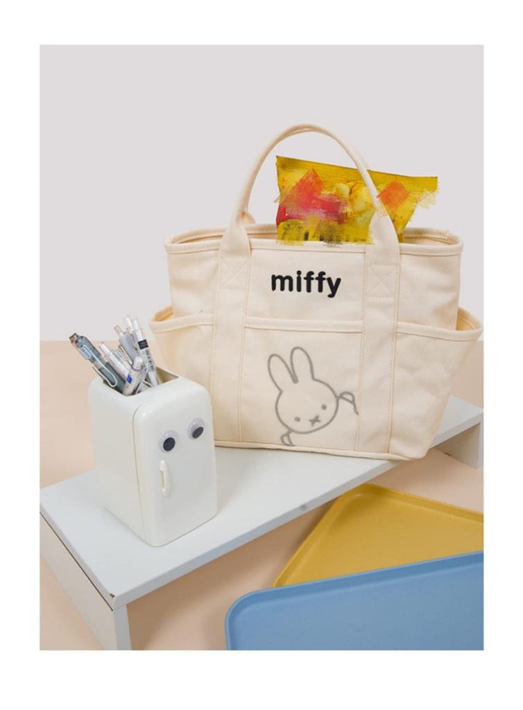 OGNIWO Miffy Boris Rabbit Handbag, Storage Pouch, Tote Bag, Lunch Bag, Small Item Holder, Cute and Stylish, Women's, Commuter, School, Lightweight,