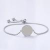 10 fashionable stainless steel circular blanket labels, couple friendship mirror pendants, adjustable bracelets, jewelry gifts