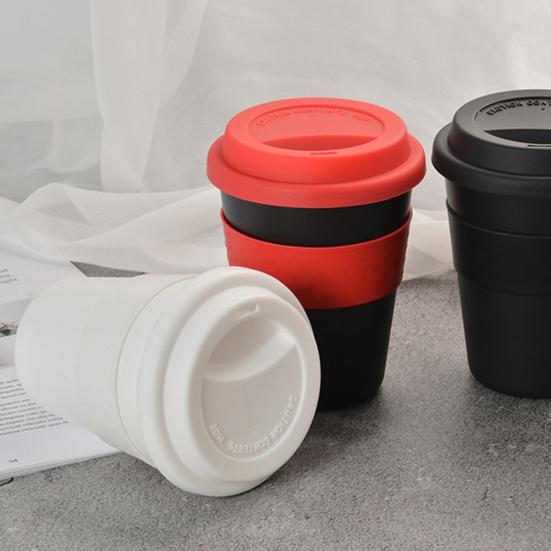 Water Cup Food Grade Heat Resistant PP All-Purpose Beverage Coffee Cup with Spiral Lid for Home
