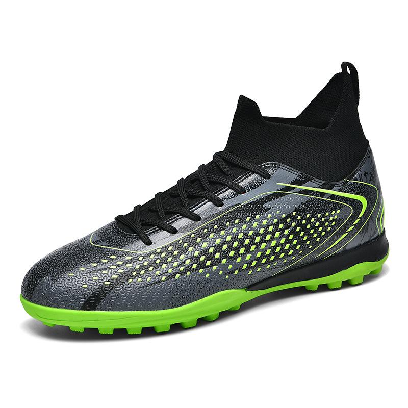 Football Shoes High Top Lightweight Breathable Broken Nails Primary and Secondary School Students Youth Professional Training Shoes Adult Large Size C