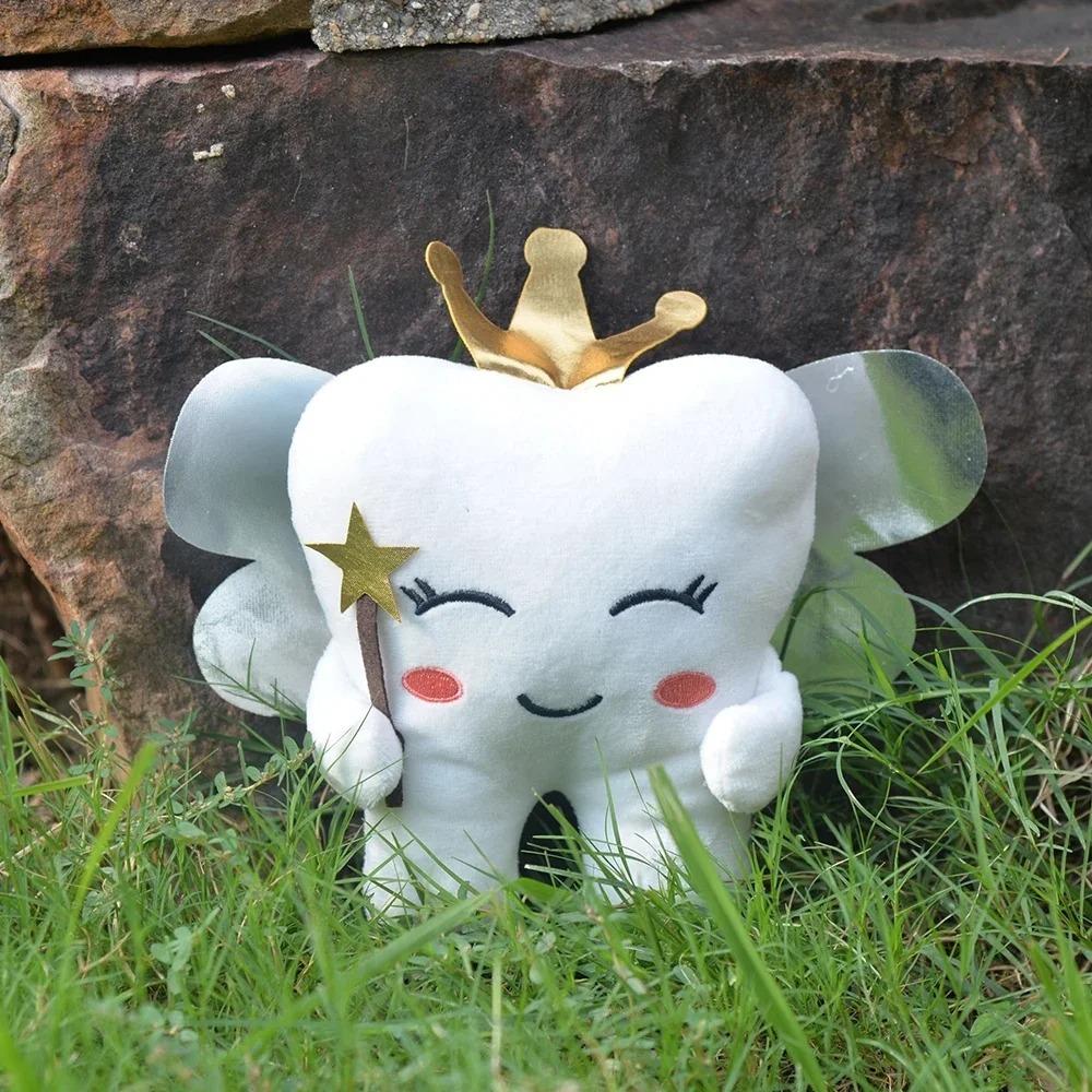 TreasuringU New Tooth Fairy Plush Toys Cartoon Tooth Stuffed Dolls White Teeth Stuffed Soft Pillow Birthday Gifts