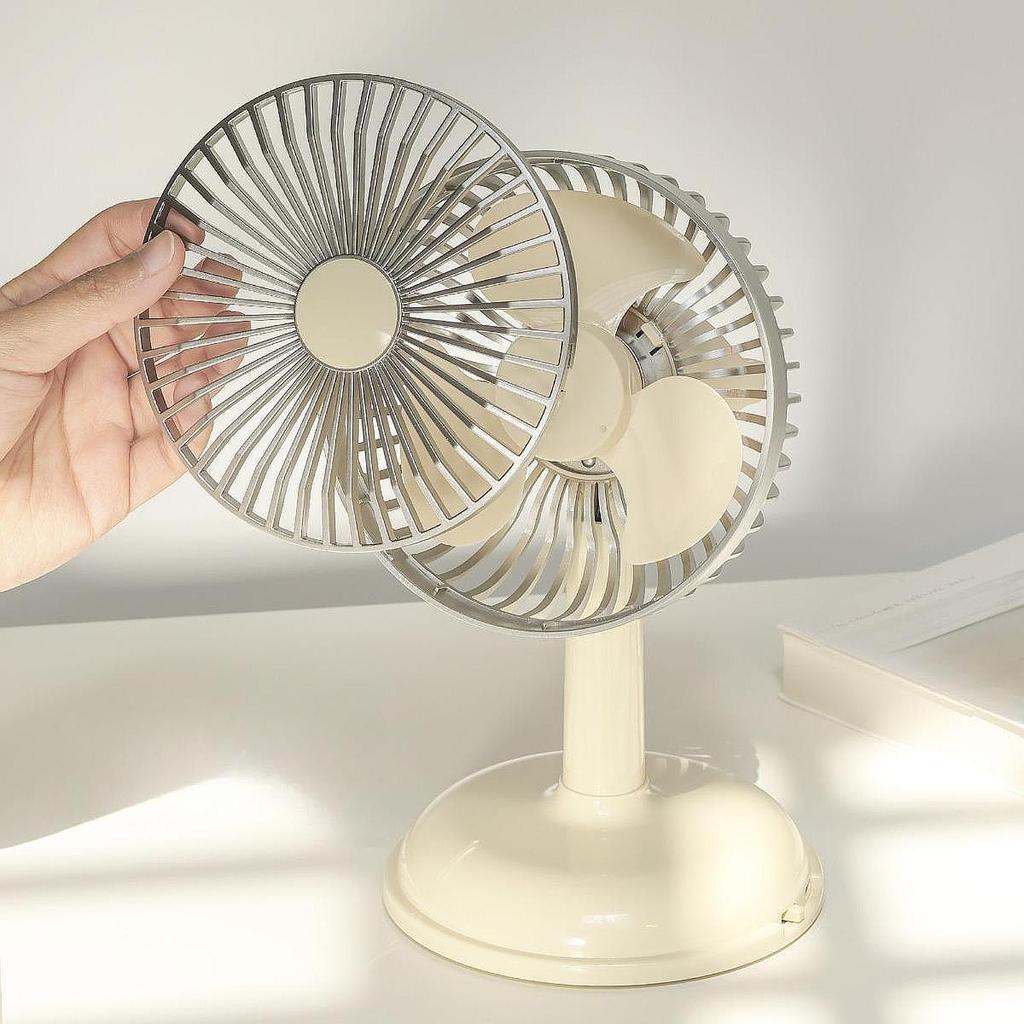 Mini Tragbarer Ventilator Kompakter Taschenventilator Handventilator Persönlicher Schreibtischventilator USB 2 Geschwindigkeiten für Auto Schule Reisen Camping Kinder Frauen Männer