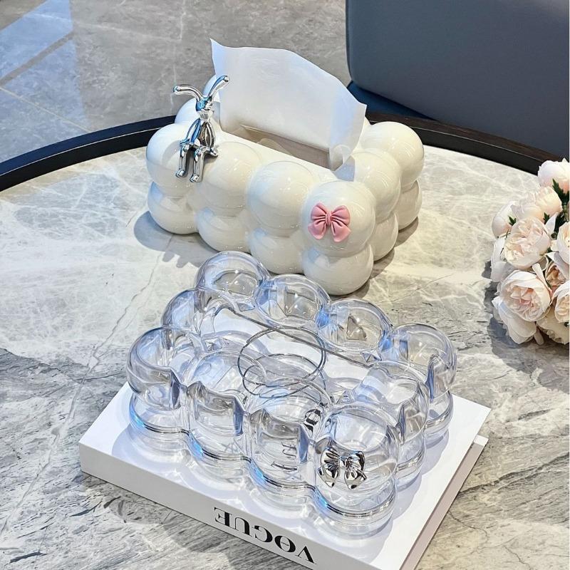 Cloud Design Tissue Box Cover, Home Tissue Boxes,High-End Paper Towel Holder for Living Room Coffee Table,Tabletop Decor