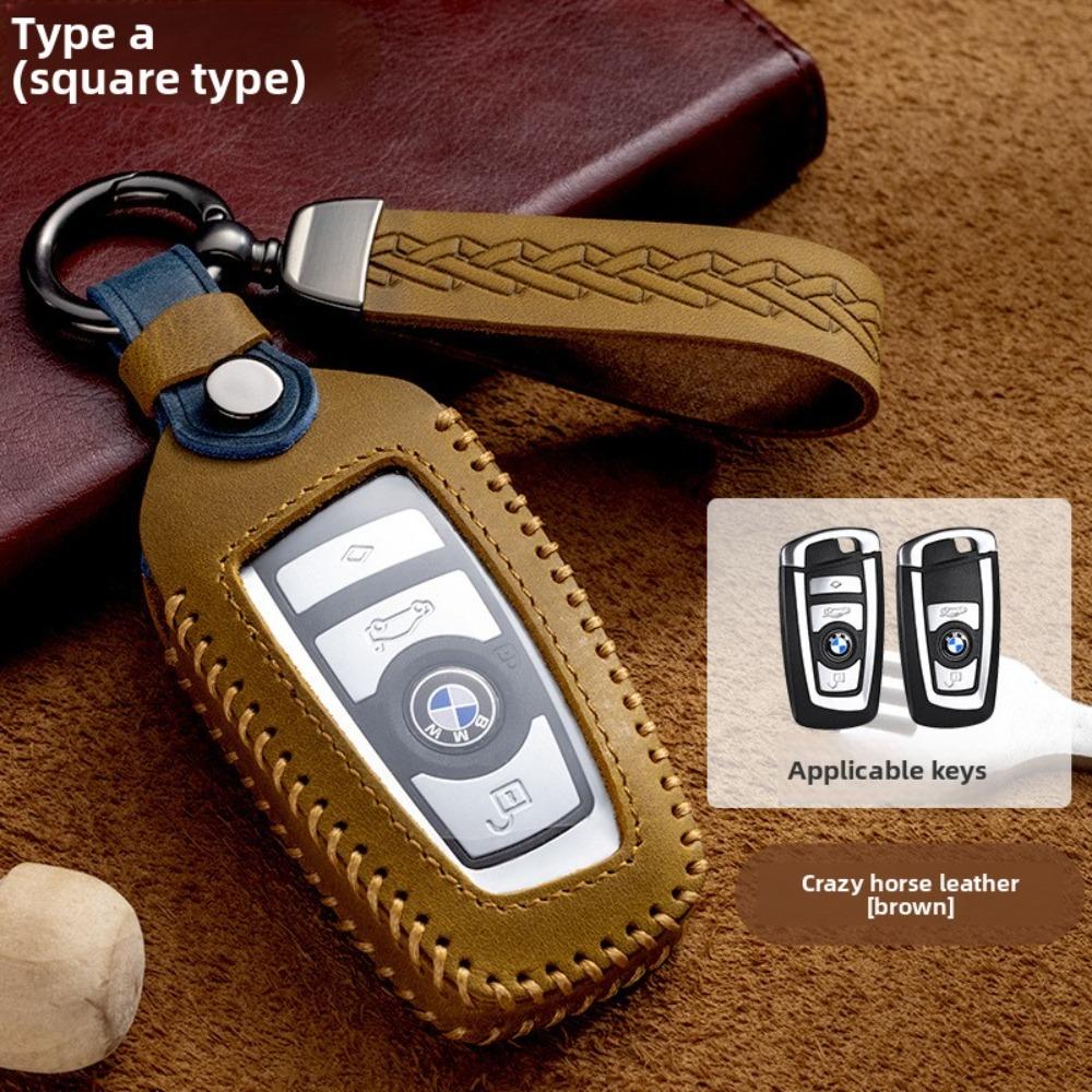 Genuine Leather for BMW Key Cover for 1 3 5 7 Series X1 X3 X4 X5 X6 Blade 525320li Smart Key Case