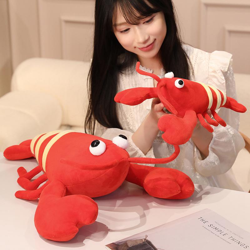 Cartoon Simulation Lobster Doll Plush Toy Doll Living Room Sofa Sleeping Pillow Pillow Cushion Decorative Ornaments