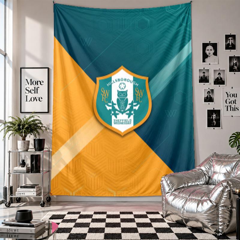 Sheffield Wednesday Wall Tapestry Home Decor Wall Hanging Cloth for Bedroom Living Room Background