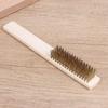 2/5/10Pcs Brass Wire Brush 6x16 Rows - Wood Handle Industrial Cleaning Tool, Surface/Inner Polishing Grinding Supplies