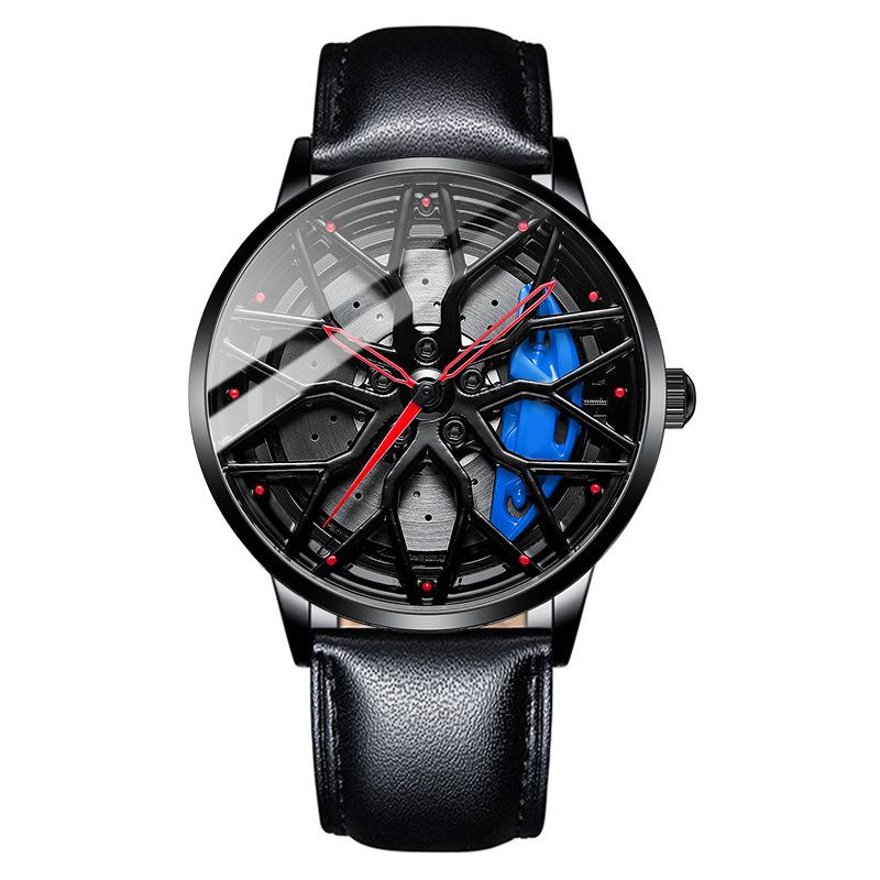 SVJ High-End Men's Quartz Watch: Three-Dimensional Hollow C63 Design with Genuine Wheel Hub.