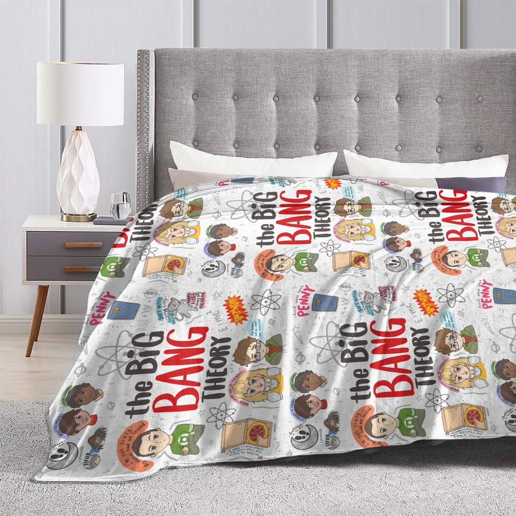 The Big Bangs Theory Sitcom Blankets Quality Warm  Throw Blanket Winter Airplane Travel Couch Chair Sofa Bed Fluffy Bedspread