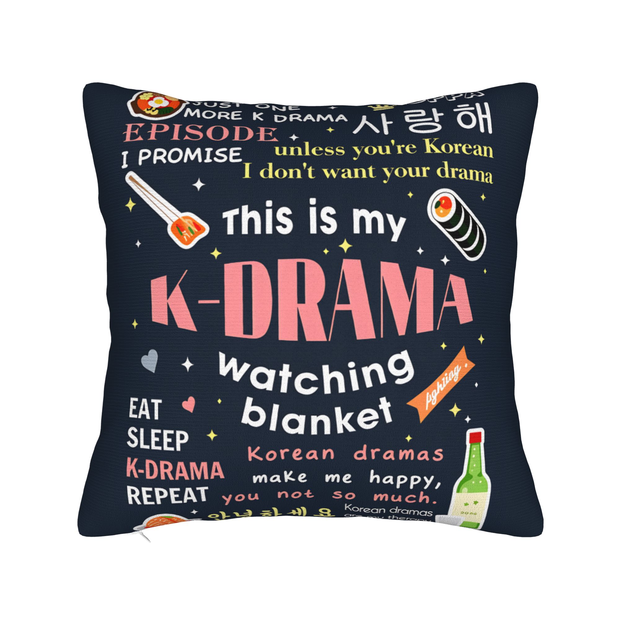 

K-Drama K Pop Korean Pillow Cover Morden Pillow Case For Living Room Chair Cushion Cover Square Graphic Pillowcases Gift Idea 50*50cm