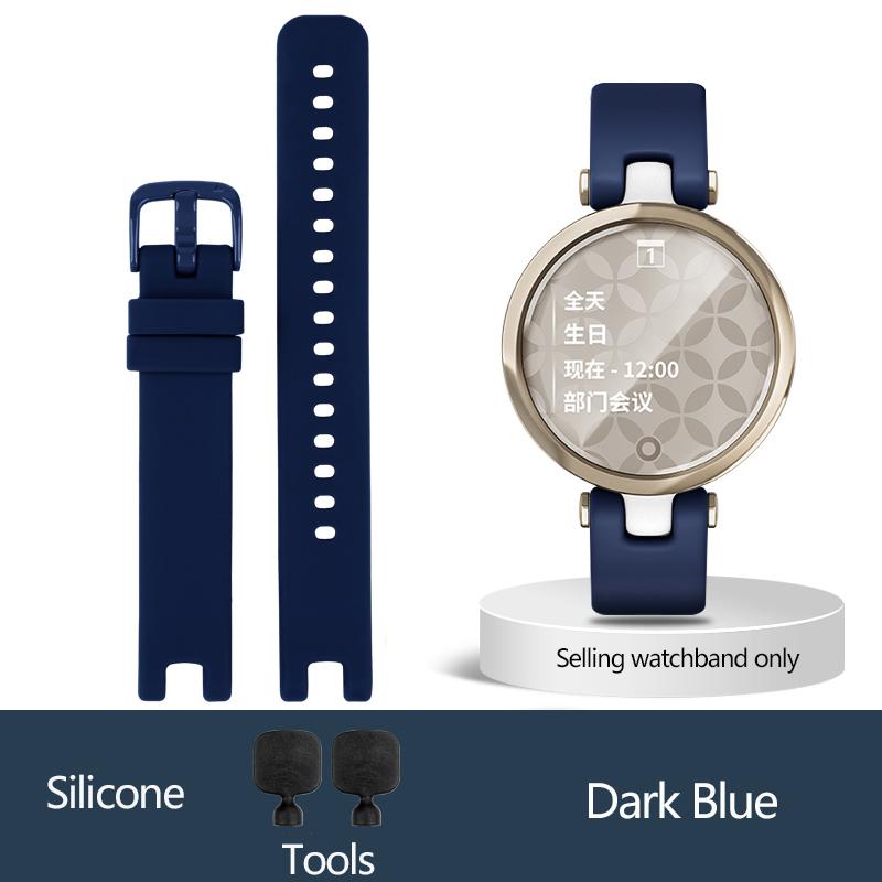 Genuine Leather Sports Watchband Straps Women's Bracelet Silicone Stainless Steel Belt For Garmin Lily Smart Watch Accessories