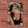 Vintage Metal Wall Sign, 1pc Poster, Korean-Style Female Face & Text, Heavy-Duty Iron