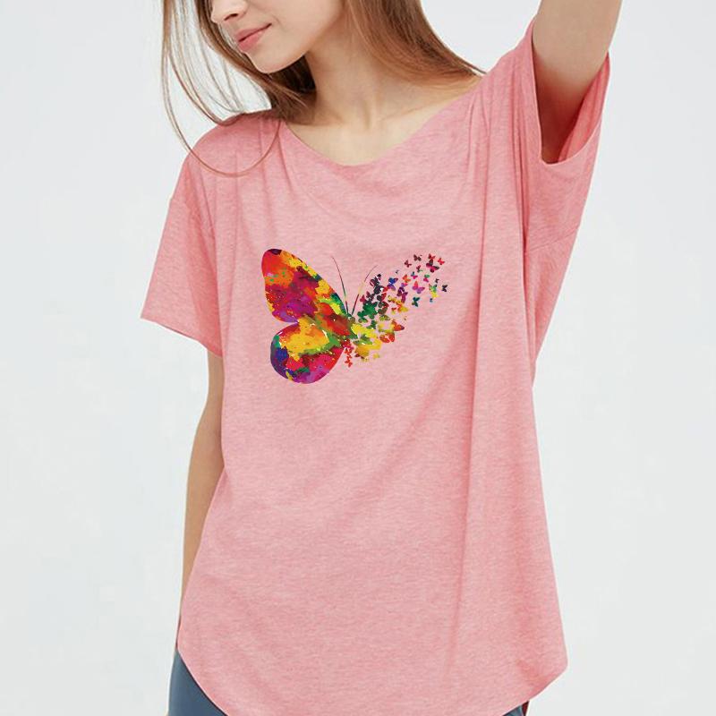 Rotes Schmetterlingsmuster zum Aufbügeln, Wärmeübertragung, neues A-Level, T-Shirt, Jeans, Patches, Punk-Aufkleber