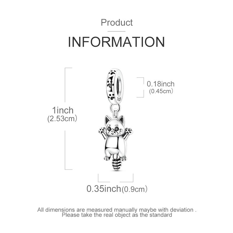 1PCS Charm For DIY Making Bracelet 925 Silver Original Shine Zircon Charms Jewelry Wedding Birthday Gift For Women Mom Friend
