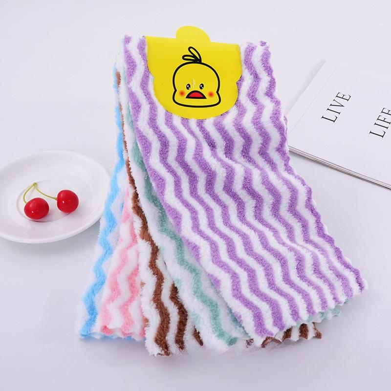 5PCS Kitchen Dishwashing Cloth Superfine Fiber Water Absorbent Cleaning Cloth Multipurpose Household Cleaning Tools 30x30cm