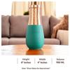 Pure Copper Bedroom Bottle, Vase Design Half Green Silk Half Hammered Finish, Drinkware & Storage Purpose - Volume 1425 Ml
