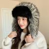 Winter Versatile Imitation Mink Hair Cold Proof Lei Feng Hat Japanese Retro Hat Casual Warm Hat Big Head Surround Head Hat