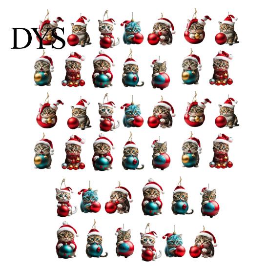 Horse-themed Christmas Decor Horse Ornaments 2D Acrylic Vintage Tree Hanging Keepsake Ornament Decoration Western Theme Animal for Xmas Home Realistic