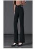Autumn High-Waist Black Flare Pants for Women - Versatile, Elastic, and Stylish Jeans for Middle-Aged Moms