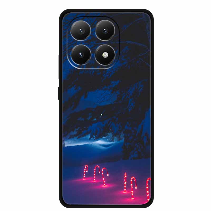 Christmas Cover For Xiaomi 15T 5G Case Black Silicone Cases TPU Santa Claus Christmas Tree Cover Cartoon Deer For Mi 15T 5G 15 T